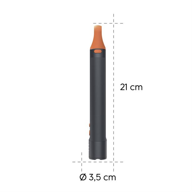 Hama FLX1000, LED svítilna, hliníková, 1000 lm / 270 m, 4 režimy+SOS, IP44, zoom, karabinka, baterie