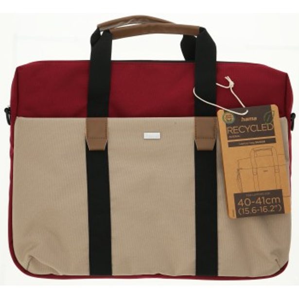 Hama Silvan, brašna na notebook, pro 40-41 cm (15,6-16,2"), recyklovaný polyester, béžová/bordová