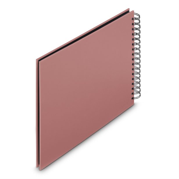 Hama album klasické spirálové FINE ART 28x24 cm, 50 stran, terra, černé listy