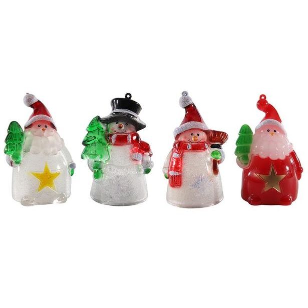 HIT LED DEKORACE SANTA/SNĚHULÁK, ASSORT 5X5X9,5CM_hamashop