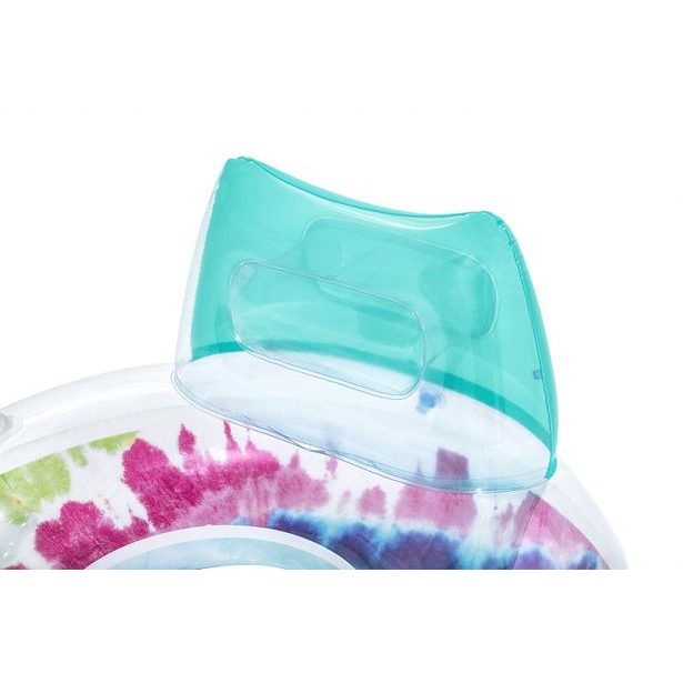 Bestway Nafukovací kruh/křeslo s úchyty Tie Dye, 118x117 cm