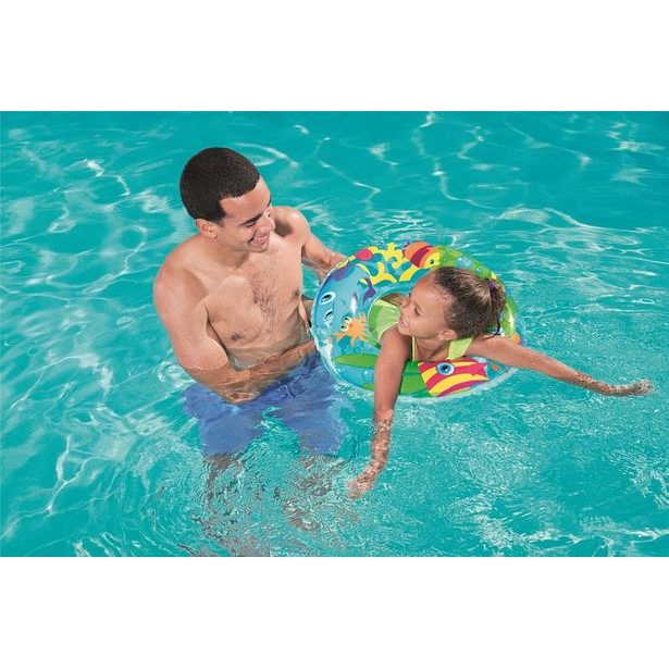 Nafukovací kruh Designer, 56cm – mix 2 druhy (ryby, včelka)