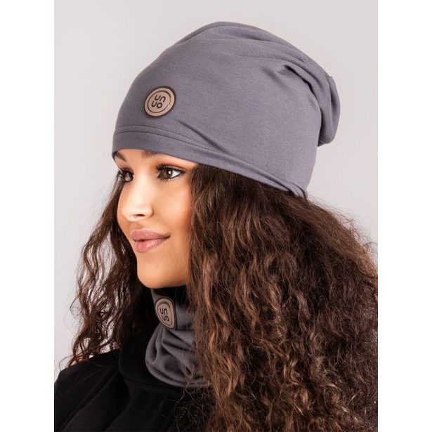 Unuo, Dámský nákrčník z teplákoviny Basic, Šedá