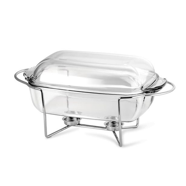 mísa 5,5l 36,5x20,8x13,5cm, THERMO, zapék. var.sklo, stojan kov