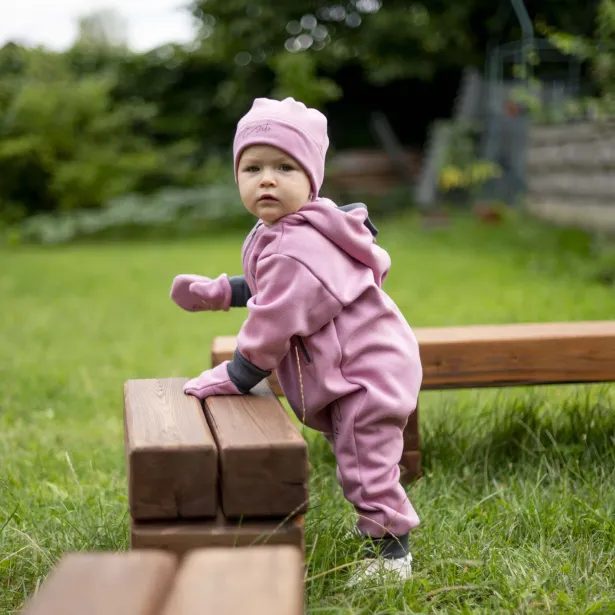 ESITO Teplákový overal rostoucí Warmkeeper Cyclamen pink - 68 - 74 / růžová