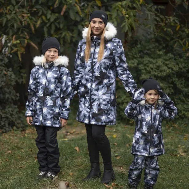 ESITO Dívčí zimní softshellový kabát s beránkem Bloom