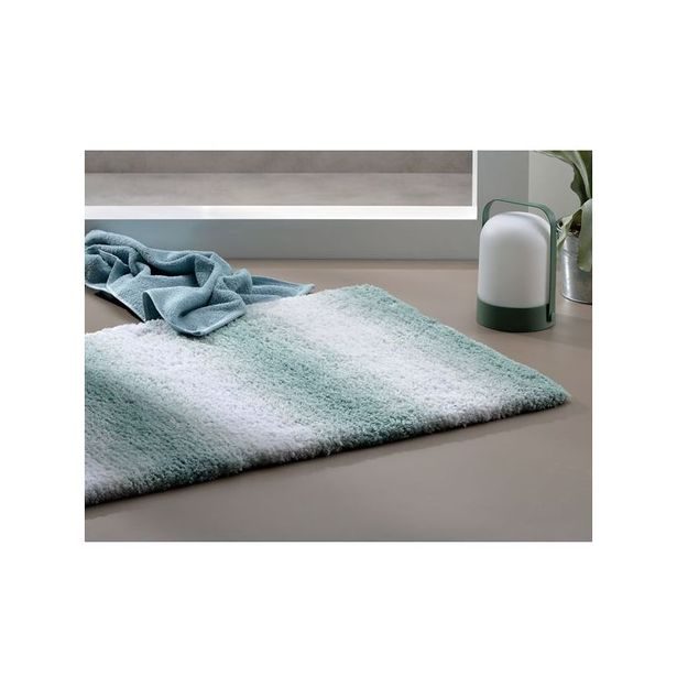 KELA Koupelnová předložka Ombre 100x60 cm polyester nefritově zelená KL-23562