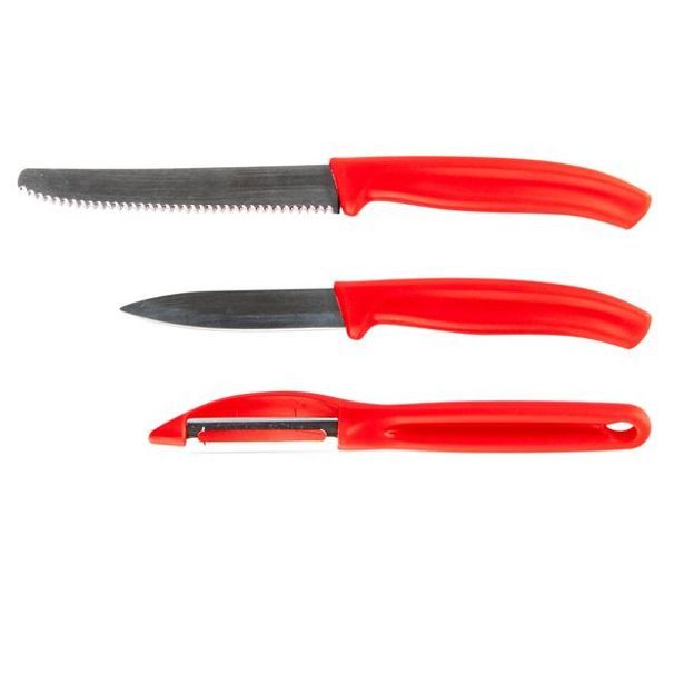 TORO SADA NOŽŮ 2X SE ŠKRABKOU 1X, ČERVENÁ_hamashop