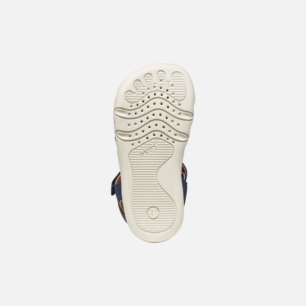 Tmavě modré chlapecké barefoot sandály Geox Sandal Steppieup B