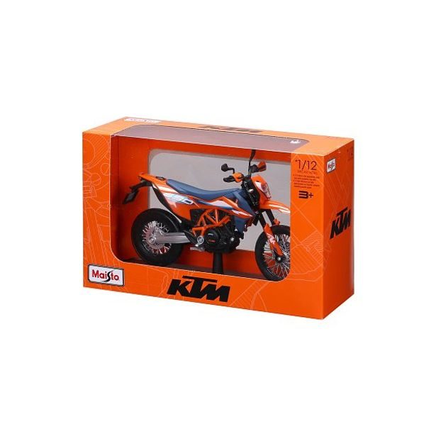 Maisto Maisto - Motocykl se stojánkem, 2023 KTM 690 SMC R, oranžovo-modrá, 1:12