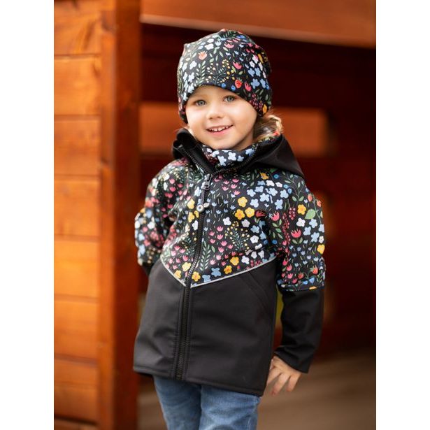 Unuo, Dětská čepice fleecová Homeless, Černá, Zahrada