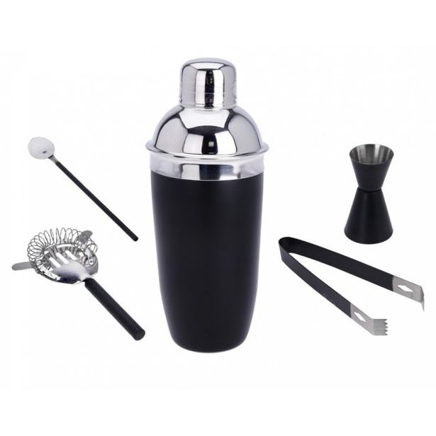 EXCELLENT HOUSEWARE Barmanská sada 5 ks nerez černá KO-A12405590