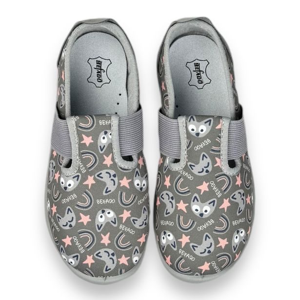 Dívčí BAREFOOT domácí obuv Befado Softer - Duha