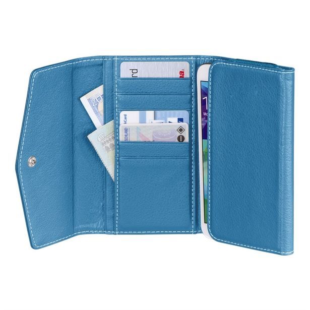 Hama pouzdro-peněženka na mobil Clutch, velikost XL, aqua