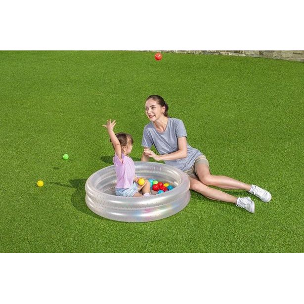 Bazén s míčky (50ks), průměr 91cm – mix 2 barvy (růžová, modrá)