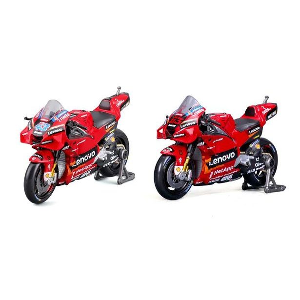 Maisto Maisto - Motocykl, Ducati Lenovo Team 2022, assort (63 Francesco Bagnaia+43 Jakc Miller), 1:18