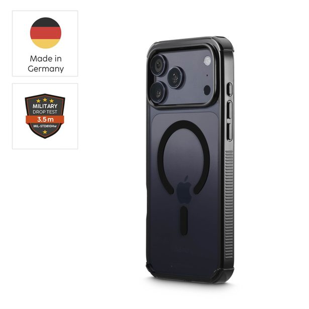 Hama Extreme Protect, kryt pro Apple iPhone 17 Pro Max, magnetický, D3O®, černý - vyrobený v Německu