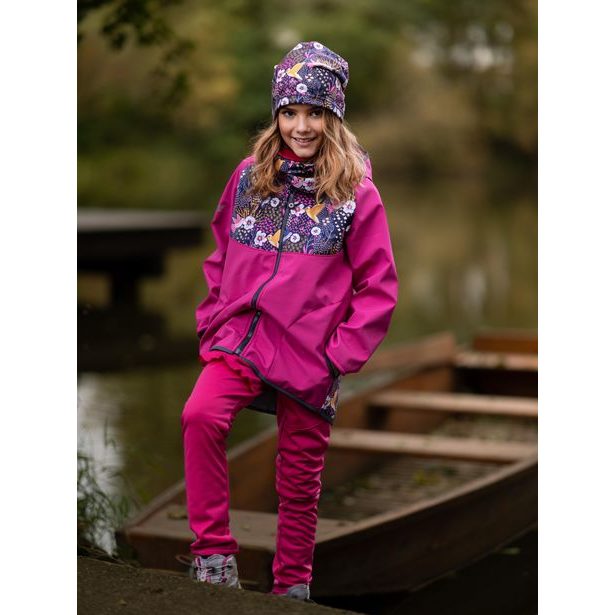 Unuo, Dětská čepice fleecová spadená, Kolibřík