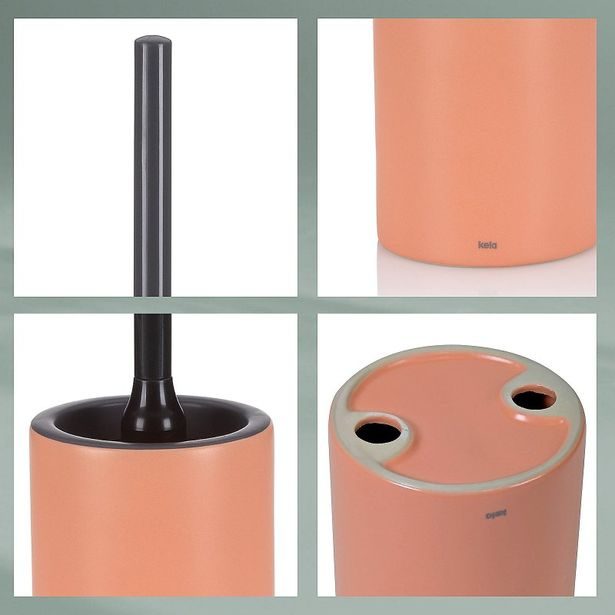 KELA WC sada Matsi kermika broskvově růžová KL-24088