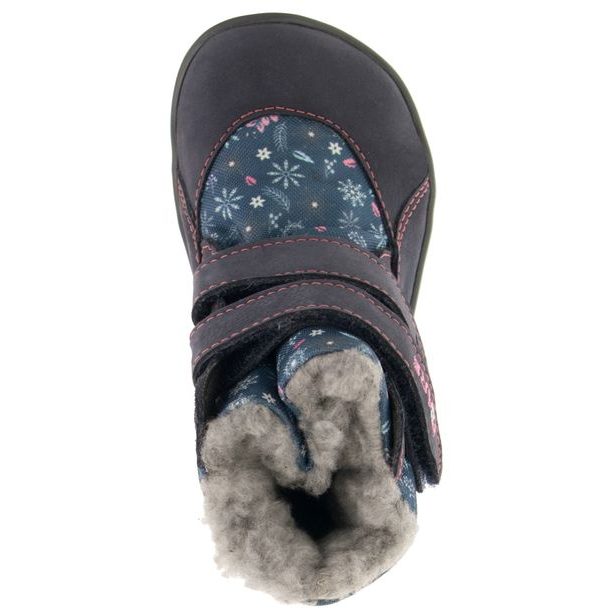 FARE BARE dětské zimní nepromokavé boty - květinky