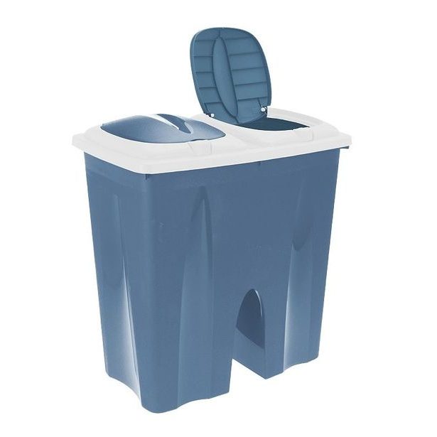EXCELLENT HOUSEWARE Odpadkový koš na tříděný odpad 2 x 25 l modrá KO-Y54230710modr