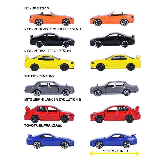 JDM Legends Autíčko Premium, 6 druhů