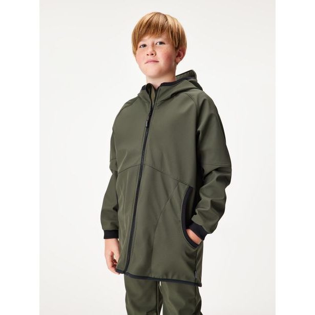 Unuo, Dětská softshellová bunda s fleecem Street, Khaki