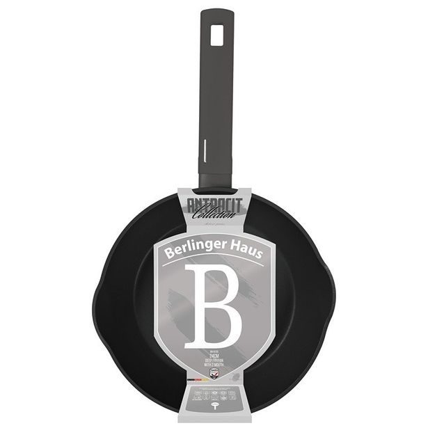 BERLINGERHAUS Pánev hluboká s titanovým povrchem 24 cm Antracit Collection BH-8120