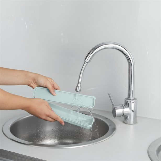 Xavax To Go, nerezový příbor, krabička pro uložení/přenášení, pastelově modrá