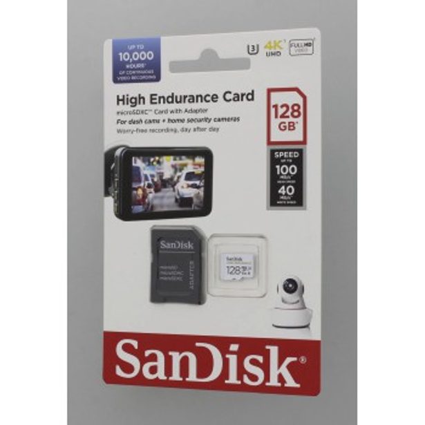 SanDisk microSDHC High Endurance Video 128 GB C 10 U3 V30, adaptér