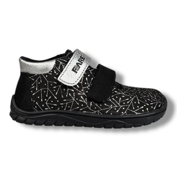 FARE BARE B5426211 – dívčí barefoot celoroční nepromokavé boty černé