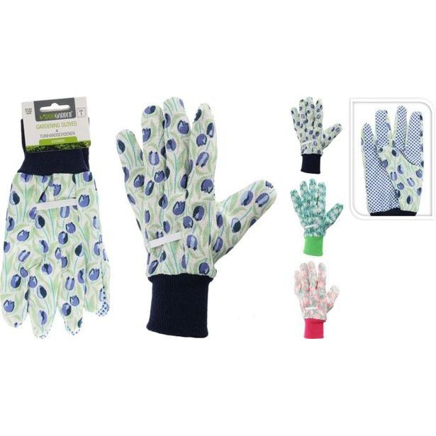 rukavice 1 pár, PES+PVC, OVOCE-3druhy, zahradní