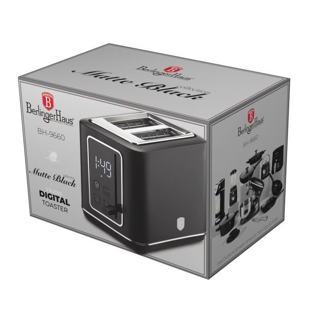 BERLINGERHAUS Topinkovač digitální nerez ocel Matte Black Collection BH-9660