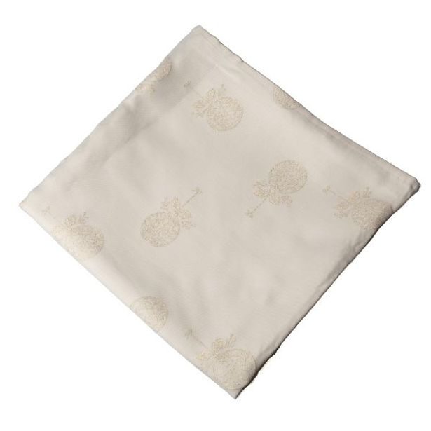 ubrus 140x140cm VÁNOČNÍ VLOČKA, metal.niť, vodděodol. textil