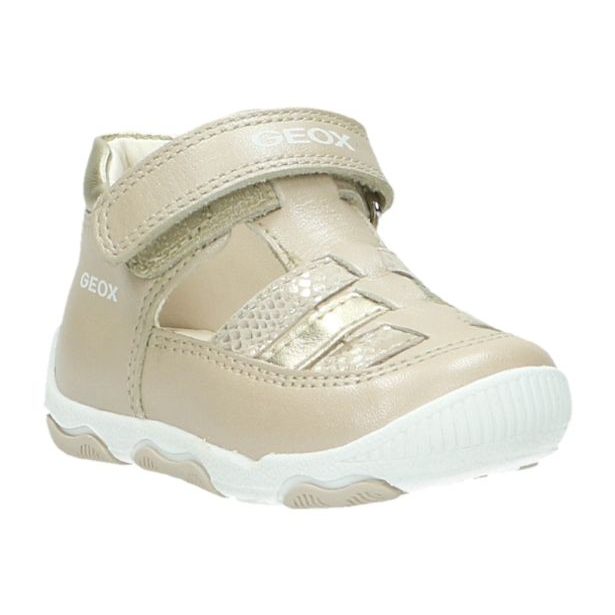 Detská obuv prvé krôčiky GEOX B NEW BALU' GIRL BEIGE/GOLD