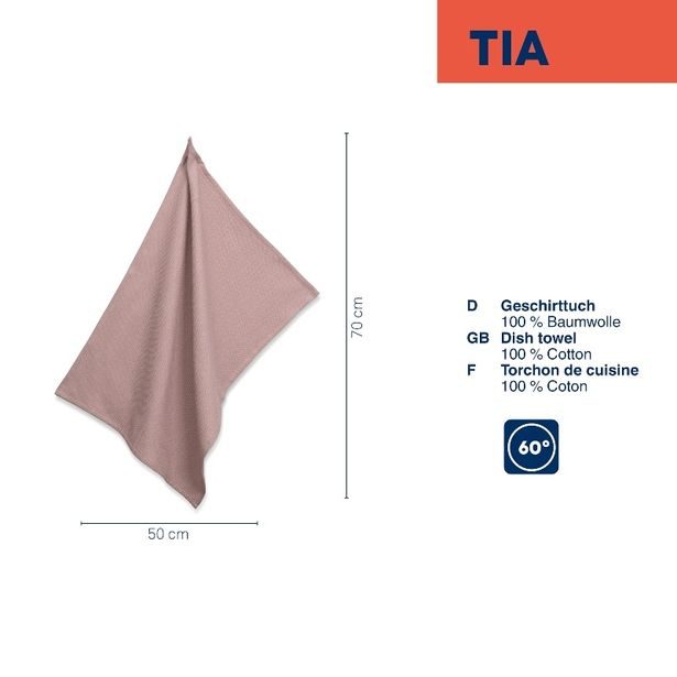 KELA Utěrka vafle Tia 100% bavlněný nugát 70,0x50,0cm KL-12742