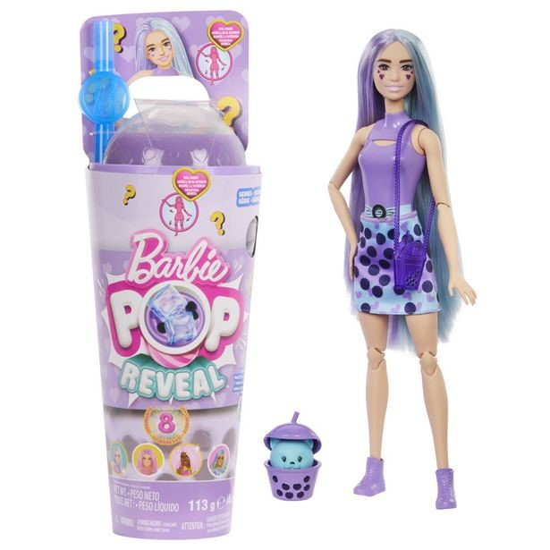 BRB POP REVEAL BARBIE BUBBLE TEA ASST