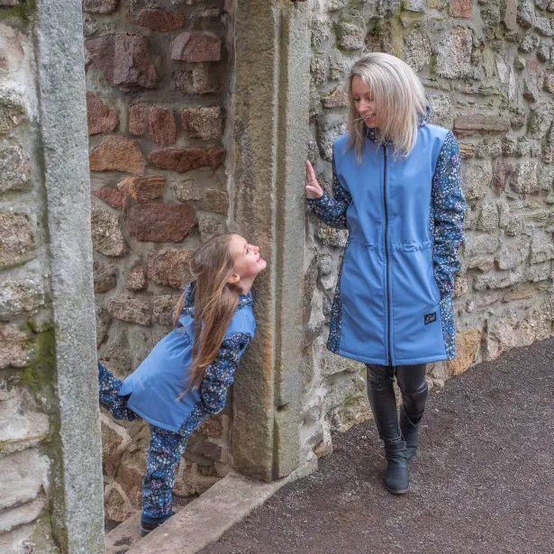 ESITO Dívčí parka Elega Meadows flowers - modrá / 86