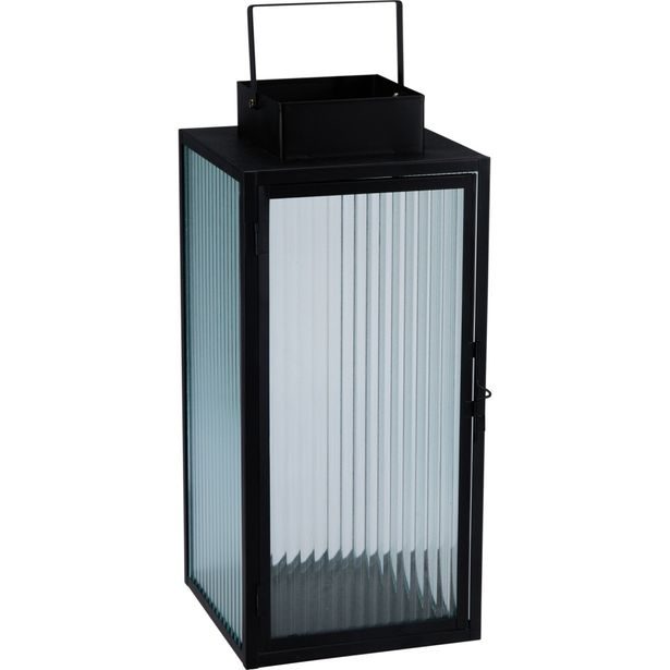 PROGARDEN Lucerna kovová sada 2 ks 20 / 16 cm černá KO-NB1251500