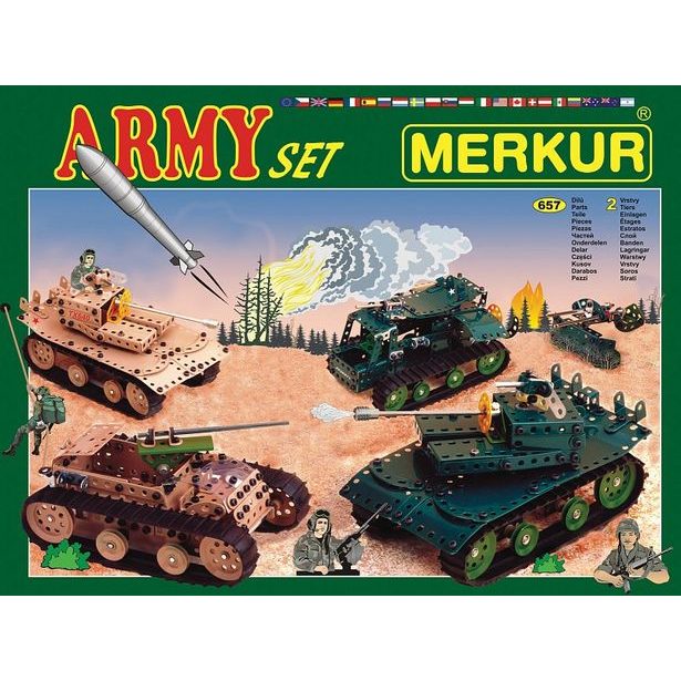 Merkur Army Set, 657 dílů, 40 modelů
