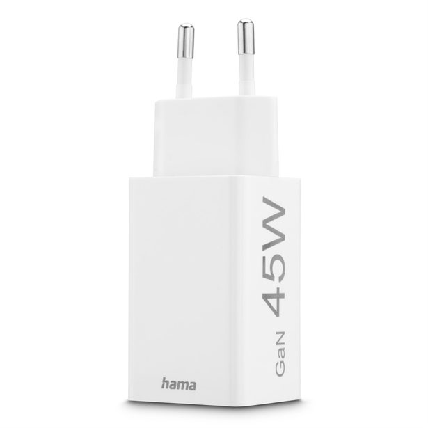 Hama rychlá USB nabíječka GaN USB-C + USB-A, PD/QC, 45 W