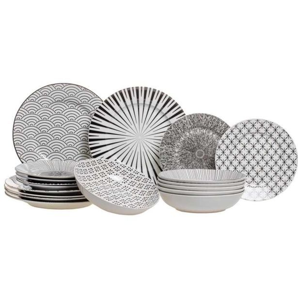 HIT Jídelní sada talířů Seoul 18 ks HT-24327238