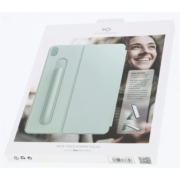 White Diamonds Folio, pouzdro pre Apple iPad 10,9" (2022), šalvějově zelené