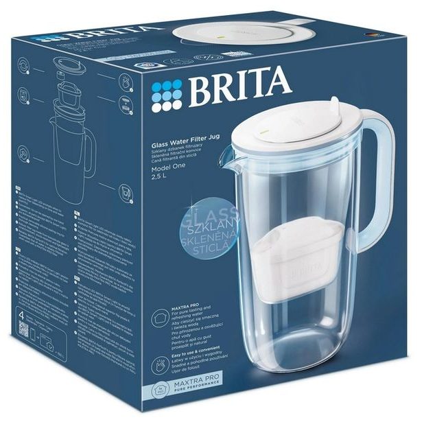 konvice BRITA 2,5l Model One sklo, sv. MODRÁ, PO
