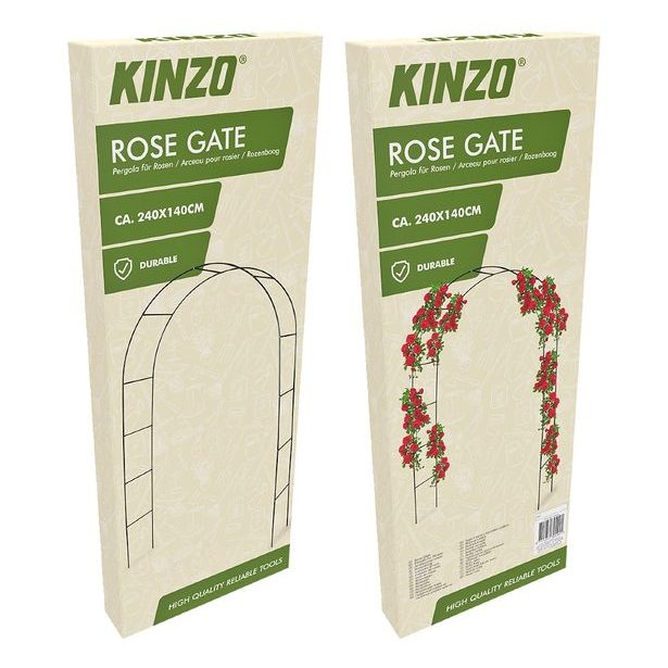 KINZO Zahradní oblouk na růže brána 240 x 140 cm ED-230499