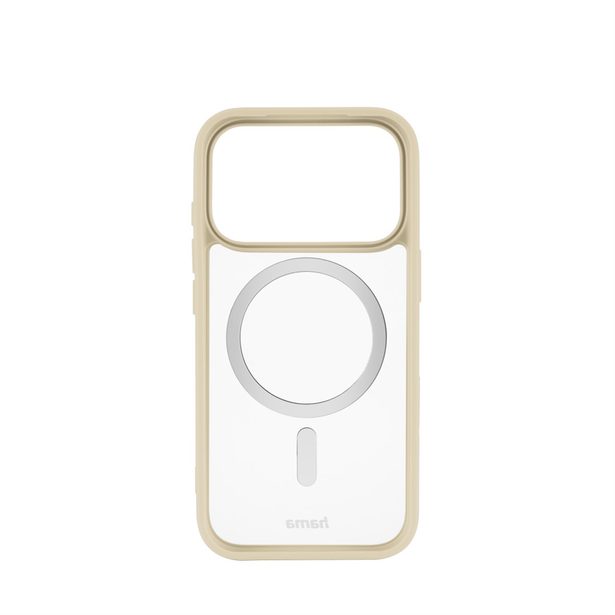 Hama Frame Protect, kryt pro Apple iPhone 17 Pro, magnetický, průhledný/béžový