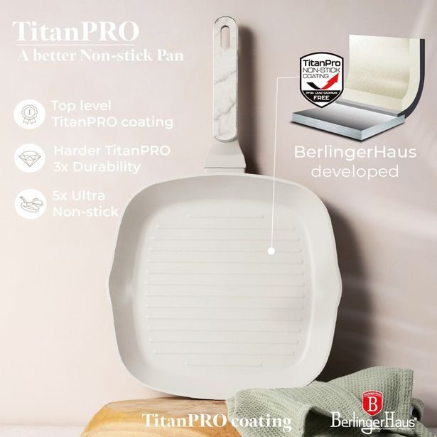 BERLINGERHAUS Sada pánví s titanovým povrchem 3 ks Sahara Marble Collection BH-8399