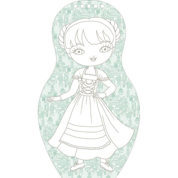 Obliekame nemecké bábiky HANNA – Maľovanky Baagl