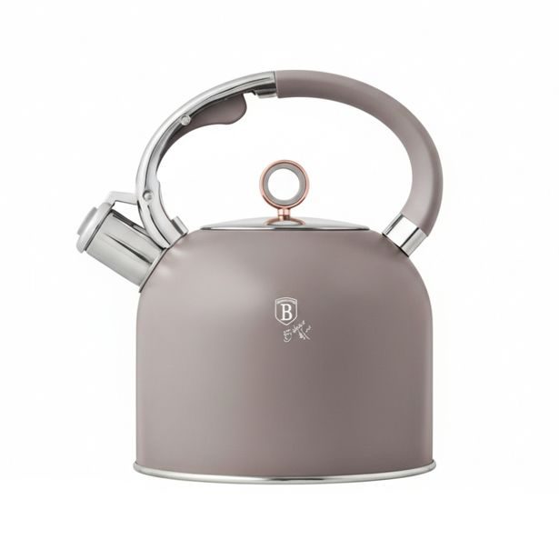 BERLINGERHAUS Konvice pískací se skleněným víkem 3 L Taupe Collection BH-8914