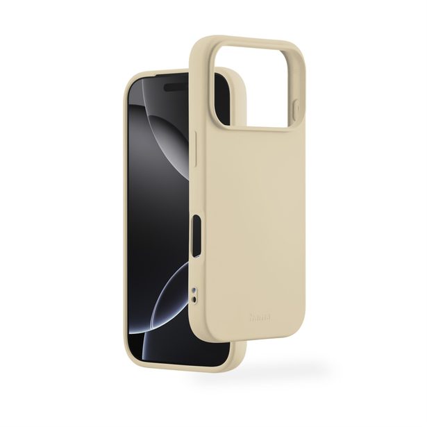 Hama Fantastic Feel, kryt pro Apple iPhone 17 Pro, hebký povrch, béžový